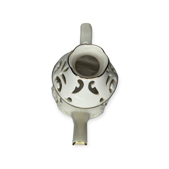 PartyLite Holly Leaf Cafe Teapot Votive Holder - Picture 5 of 13